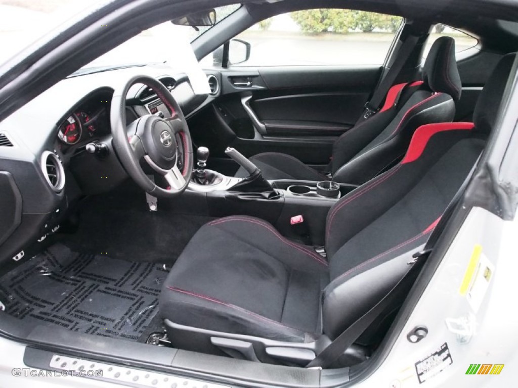 Black/Red Accents Interior 2013 Scion FR-S Sport Coupe Photo #77652890
