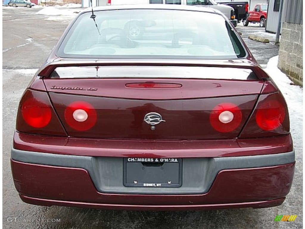 2001 Impala LS - Dark Carmine Red Metallic / Medium Gray photo #5