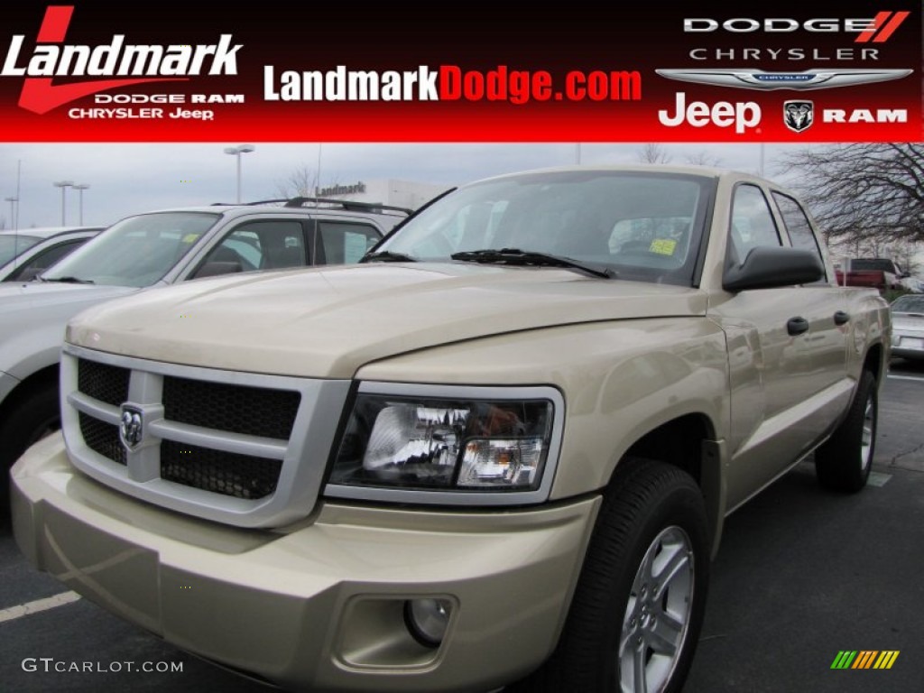 2011 Dakota Big Horn Crew Cab - White Gold Metallic / Dark Slate Gray/Medium Slate Gray photo #1