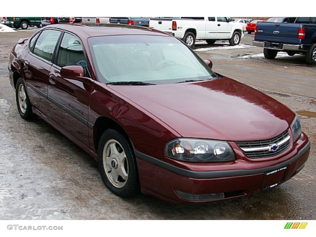 2001 Impala LS - Dark Carmine Red Metallic / Medium Gray photo #8