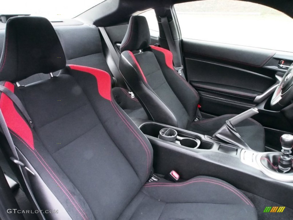 Black/Red Accents Interior 2013 Scion FR-S Sport Coupe Photo #77652966
