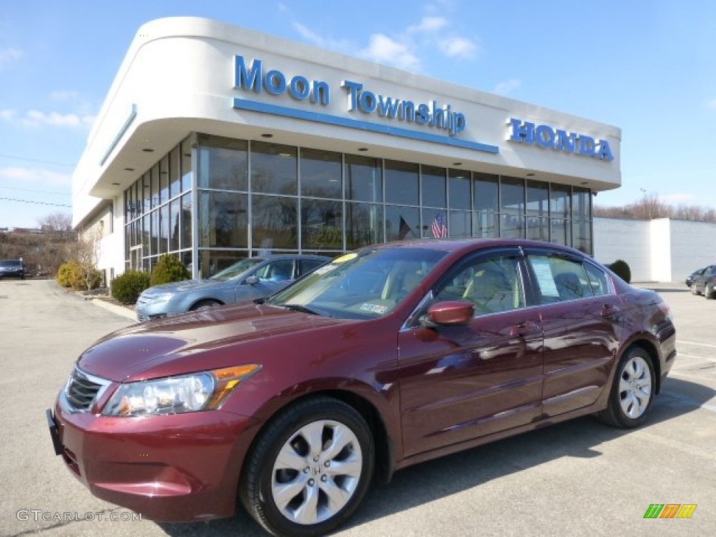 2009 Accord EX-L Sedan - Basque Red Pearl / Ivory photo #1