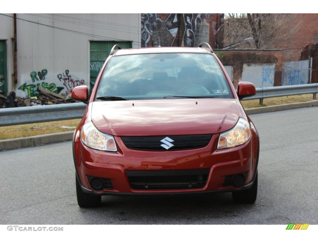 2008 SX4 Crossover AWD - Cherry Red Metallic / Black photo #8