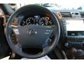 2012 Lexus LS Black/Saddle Tan/Matte Dark Brown Ash Interior Steering Wheel Photo