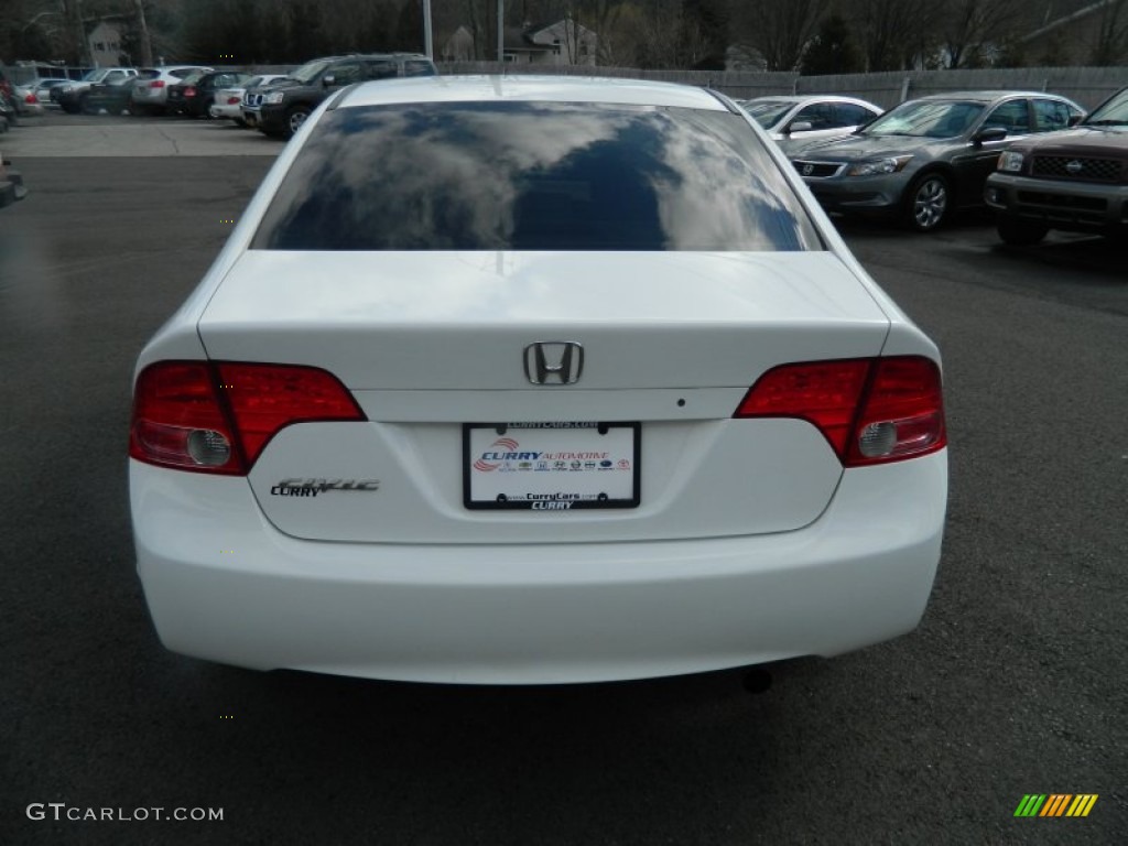 2007 Civic LX Sedan - Taffeta White / Ivory photo #4