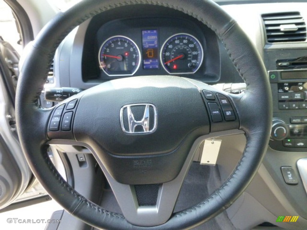 2010 Honda CR-V EX-L AWD Gray Steering Wheel Photo #77657613