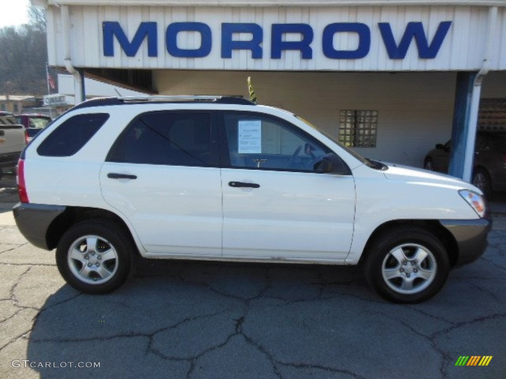 2008 Sportage LX - Clear White / Beige photo #1