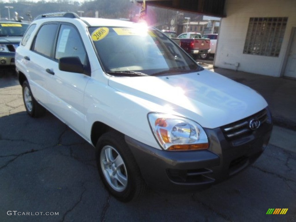 Clear White 2008 Kia Sportage LX Exterior Photo #77659263