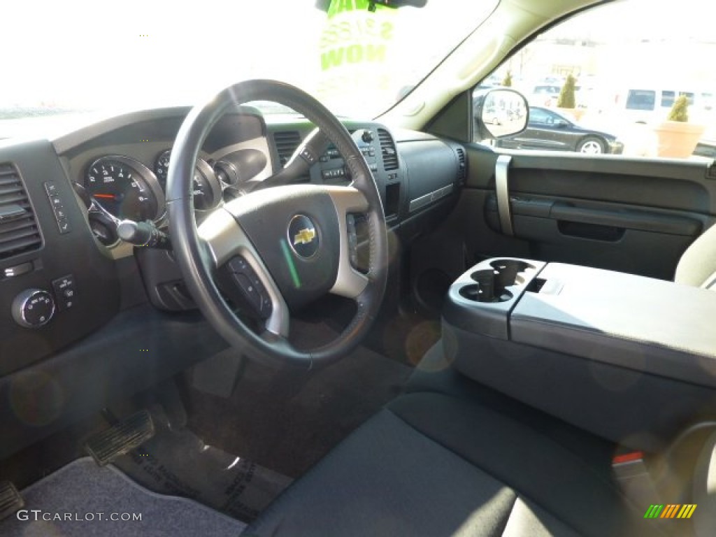 Ebony Interior 2011 Chevrolet Silverado 1500 LT Extended Cab 4x4 Photo #77659914