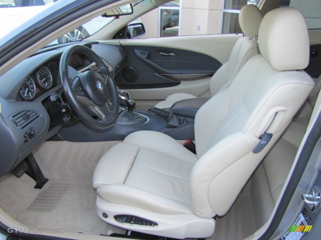 Cream Beige Interior 2005 BMW 6 Series 645i Coupe Photo #77662098