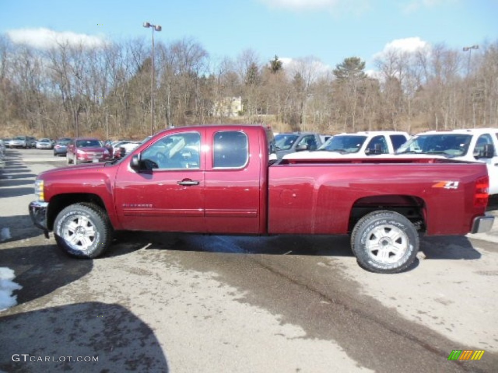 2013 Silverado 1500 LT Extended Cab 4x4 - Deep Ruby Metallic / Ebony photo #5