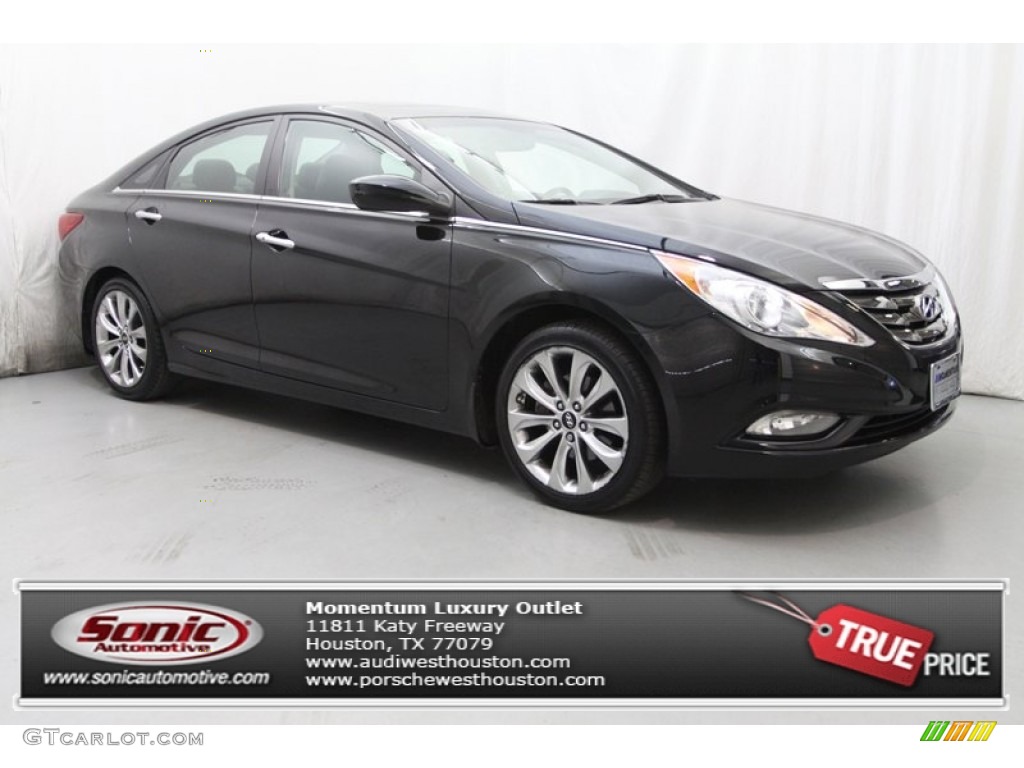 2011 Sonata SE - Midnight Black / Black photo #1