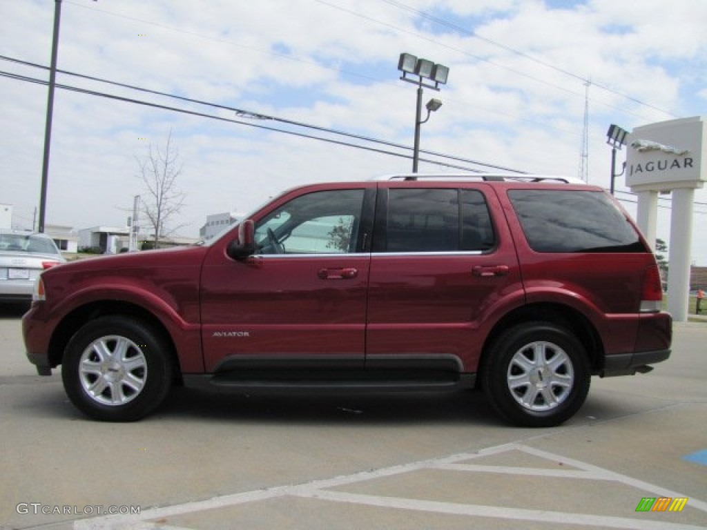 2004 Aviator Luxury - Vivid Red Metallic / Dove Grey photo #7