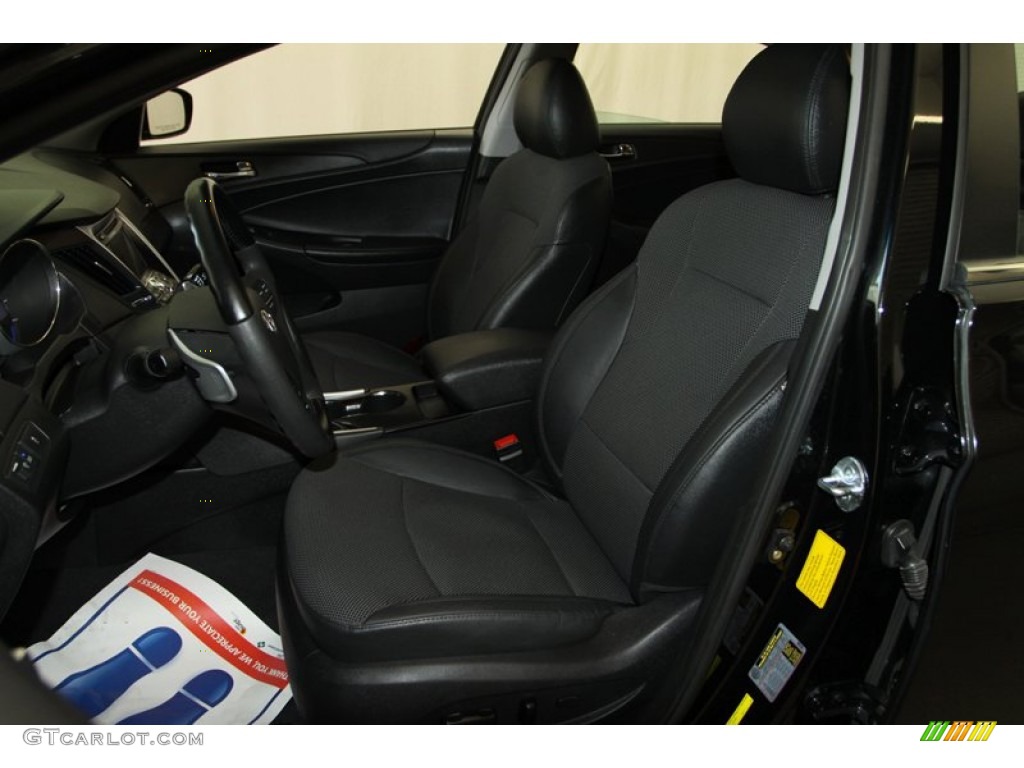2011 Sonata SE - Midnight Black / Black photo #13