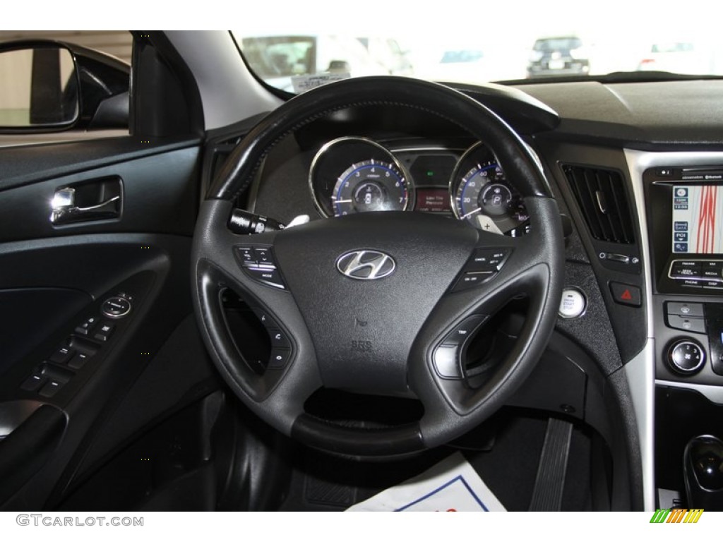 2011 Sonata SE - Midnight Black / Black photo #18