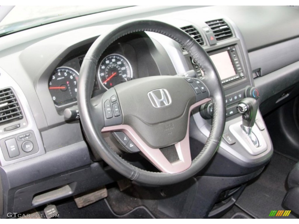 2007 Honda CR-V EX-L 4WD Black Steering Wheel Photo #77663292