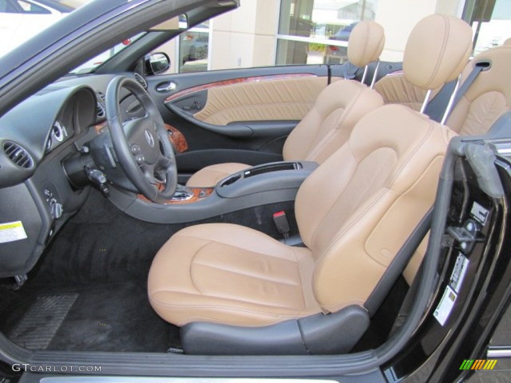 Black/Cappuccino Interior 2009 Mercedes-Benz CLK 350 Cabriolet Photo #77665134