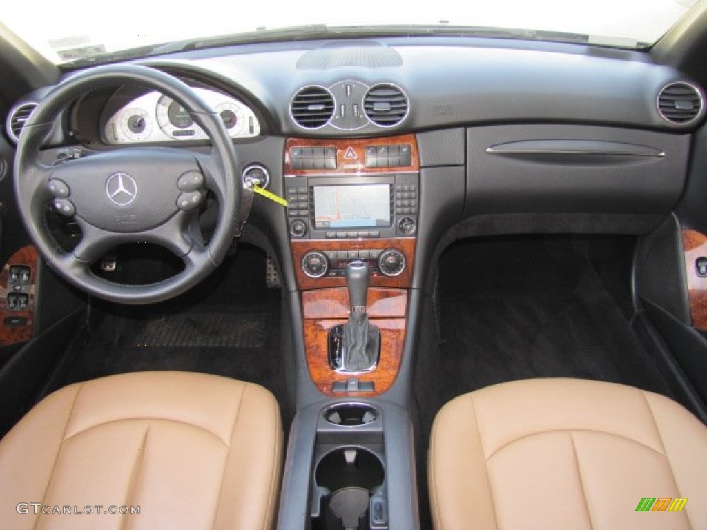 2009 Mercedes-Benz CLK 350 Cabriolet Black/Cappuccino Dashboard Photo #77665152