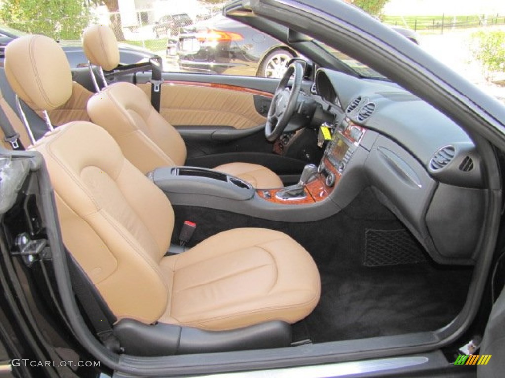 Black/Cappuccino Interior 2009 Mercedes-Benz CLK 350 Cabriolet Photo #77665168