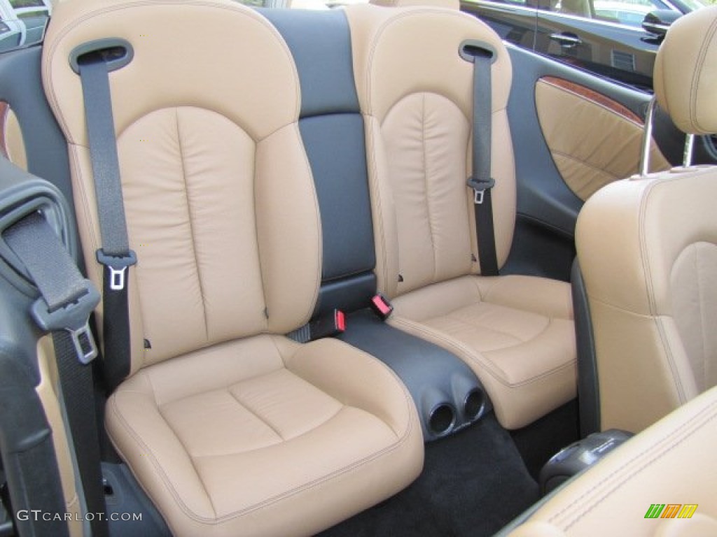 Black/Cappuccino Interior 2009 Mercedes-Benz CLK 350 Cabriolet Photo #77665524