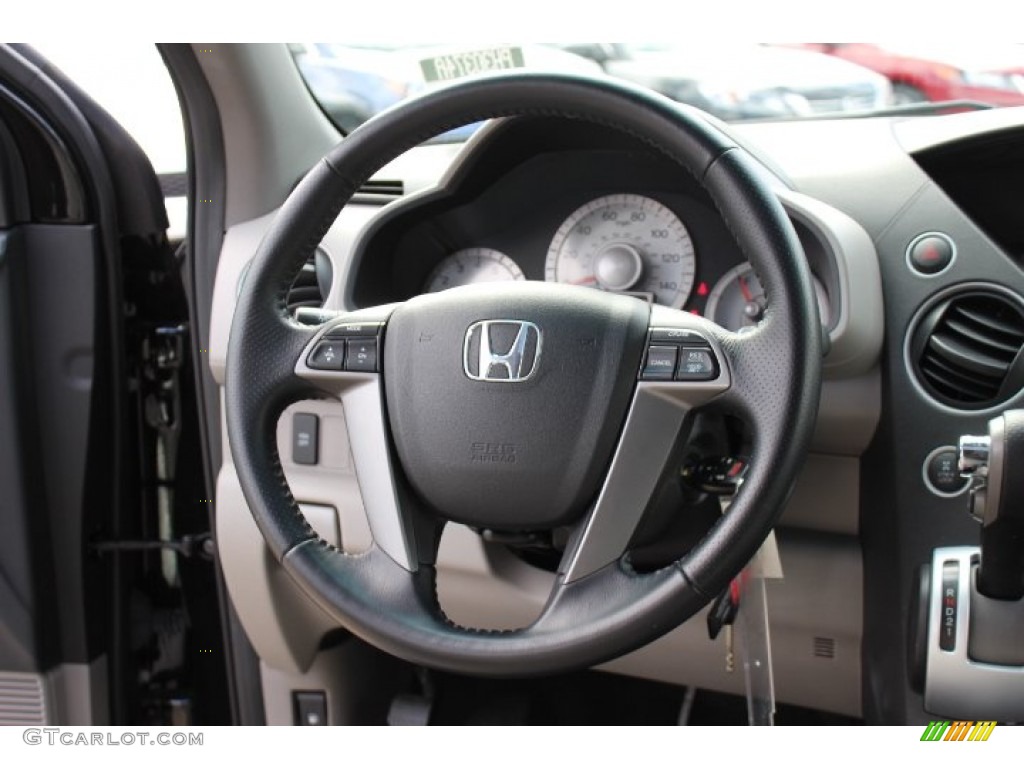 2011 Honda Pilot EX-L 4WD Gray Steering Wheel Photo #77665806