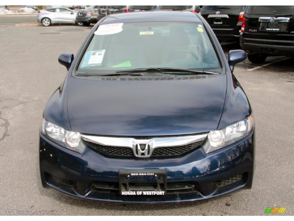 2010 Civic LX Sedan - Royal Blue Pearl / Gray photo #2
