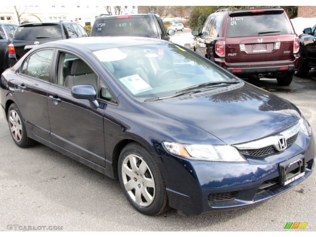 2010 Civic LX Sedan - Royal Blue Pearl / Gray photo #3