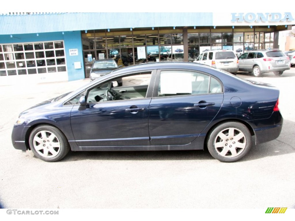2010 Civic LX Sedan - Royal Blue Pearl / Gray photo #11