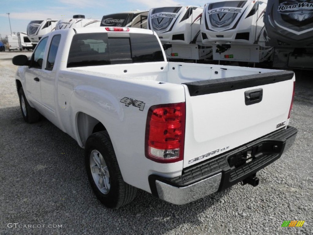 2013 Sierra 1500 SLE Extended Cab 4x4 - Summit White / Ebony photo #18