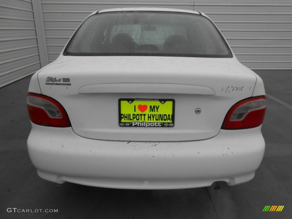 1999 Accent GL Sedan - Noble White / Gray photo #5