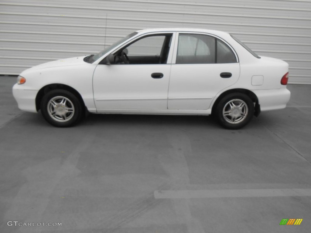 1999 Accent GL Sedan - Noble White / Gray photo #6