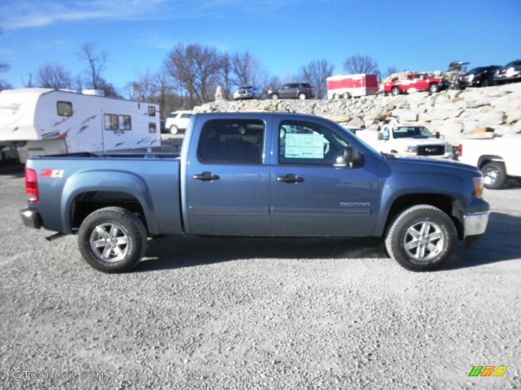 Stealth Gray Metallic 2013 GMC Sierra 1500 SLE Crew Cab 4x4 Exterior Photo #77668056