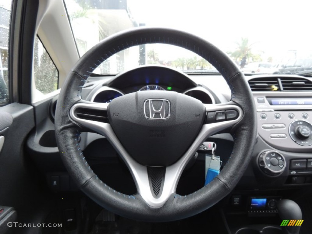 2012 Honda Fit Standard Fit Model Gray Steering Wheel Photo #77668233