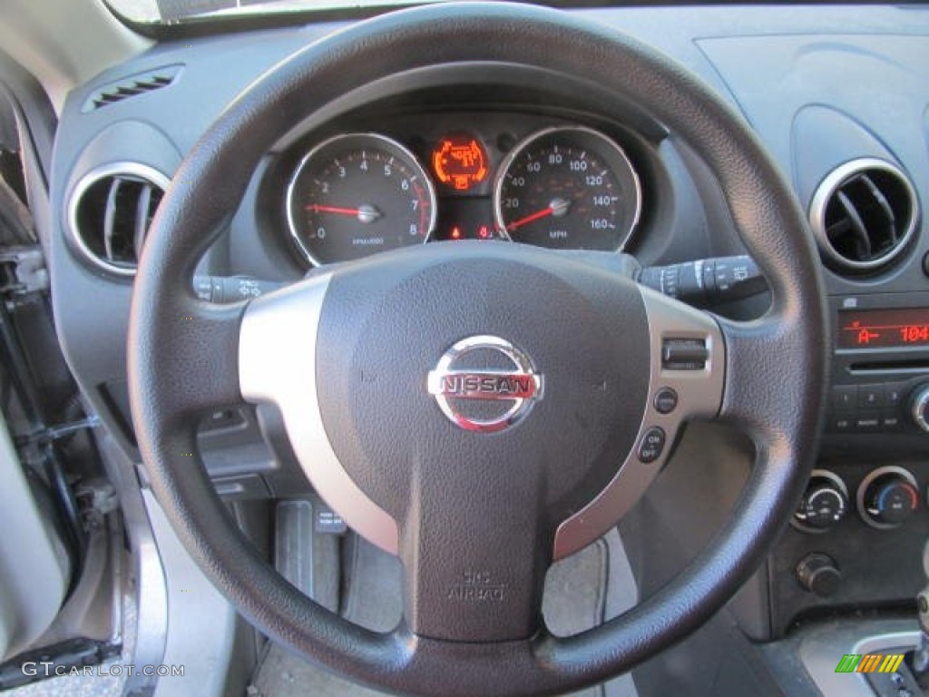 2010 Nissan Rogue S AWD 360 Value Package Gray Steering Wheel Photo #77669304