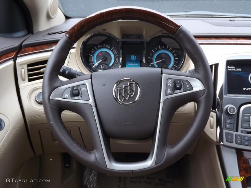 2013 Buick LaCrosse FWD Cashmere Steering Wheel Photo #77671665