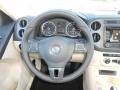 Beige 2013 Volkswagen Tiguan SEL Steering Wheel