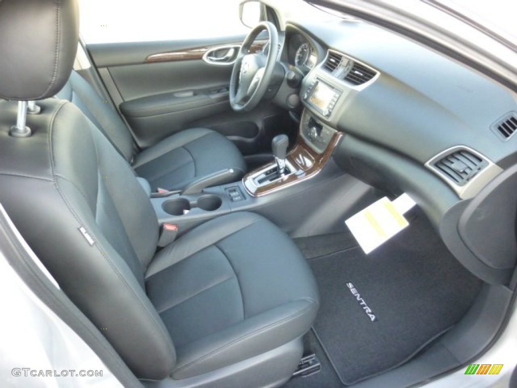 Charcoal Interior 2013 Nissan Sentra SL Photo #77672139