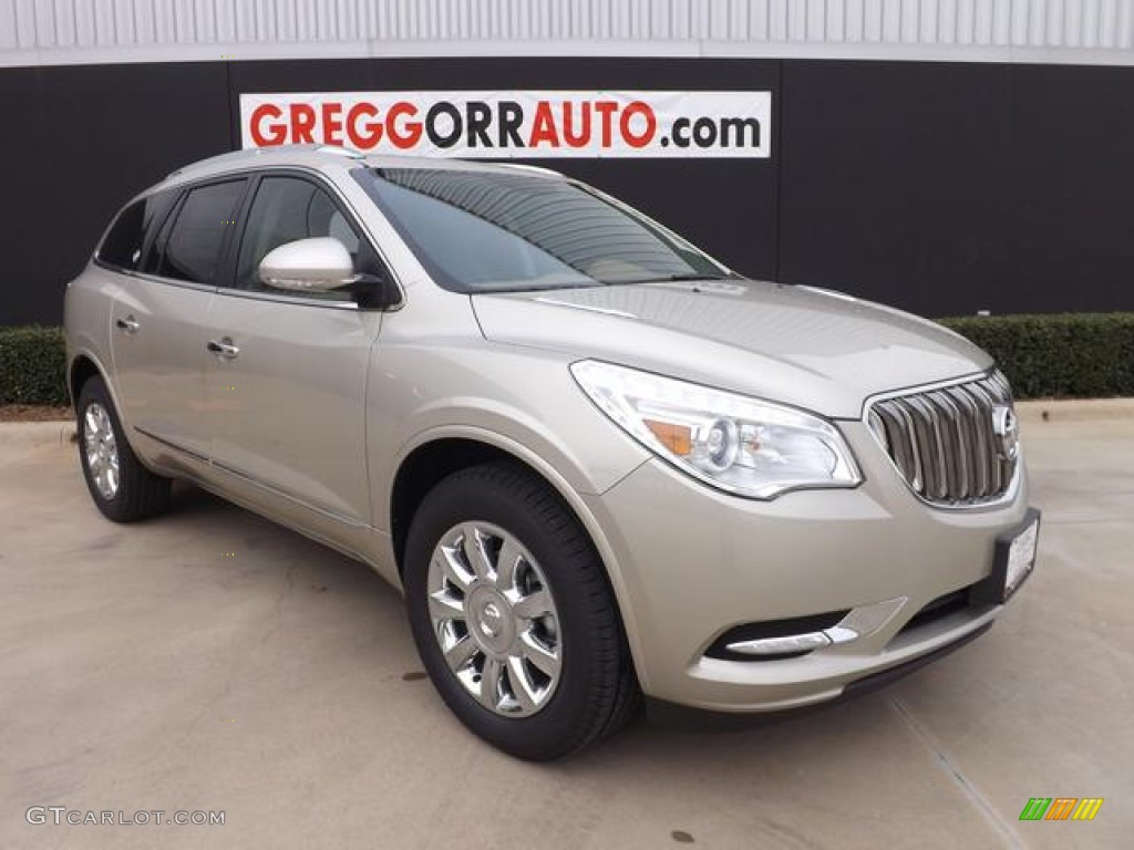 2013 Enclave Leather - Champagne Silver Metallic / Choccachino Leather photo #1