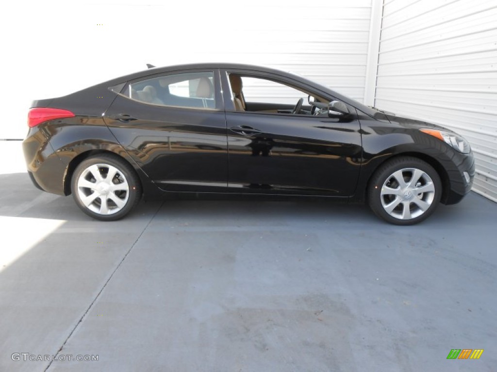 2013 Elantra Limited - Black / Beige photo #3