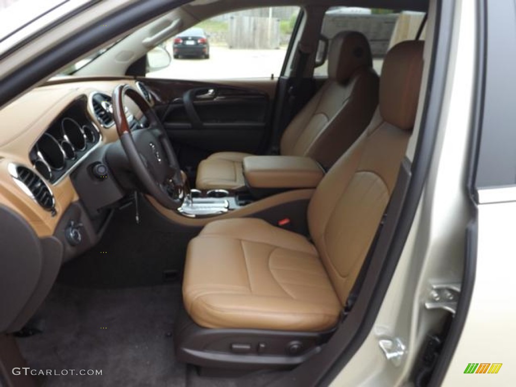 2013 Enclave Leather - Champagne Silver Metallic / Choccachino Leather photo #27