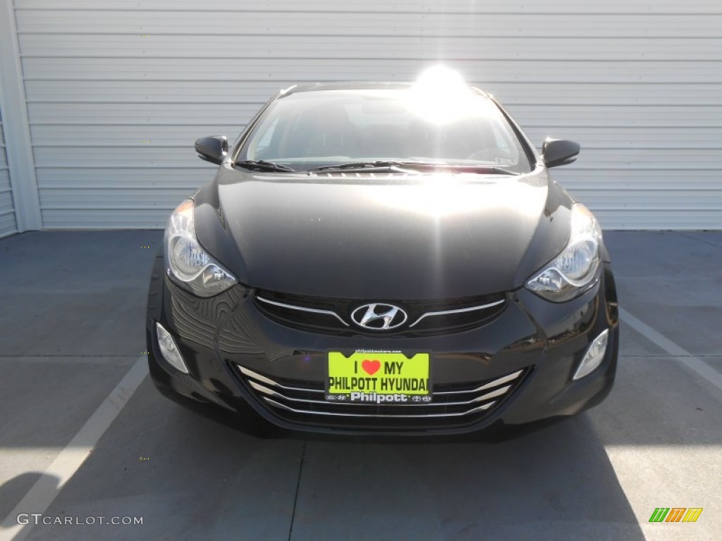 2013 Elantra Limited - Black / Beige photo #10