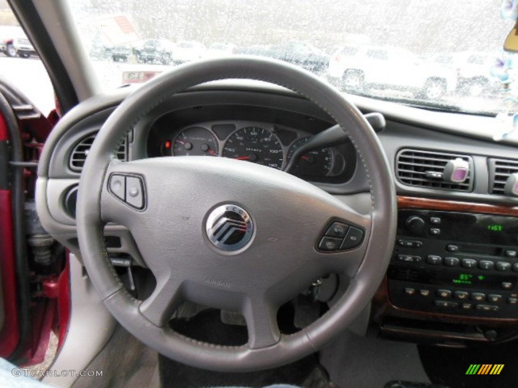 2003 Mercury Sable LS Premium Sedan Medium Graphite Steering Wheel Photo #77675861