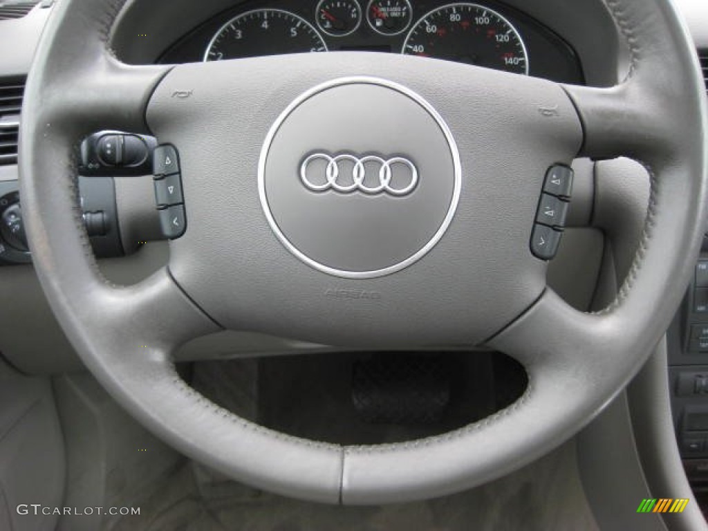 2004 Audi A6 4.2 quattro Sedan Platinum Steering Wheel Photo #77676051