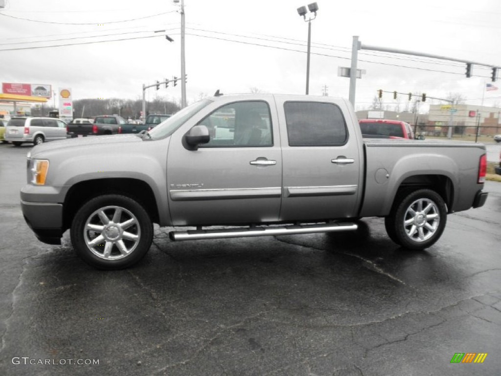 Steel Gray Metallic 2009 GMC Sierra 1500 Denali Crew Cab AWD Exterior Photo #77676093