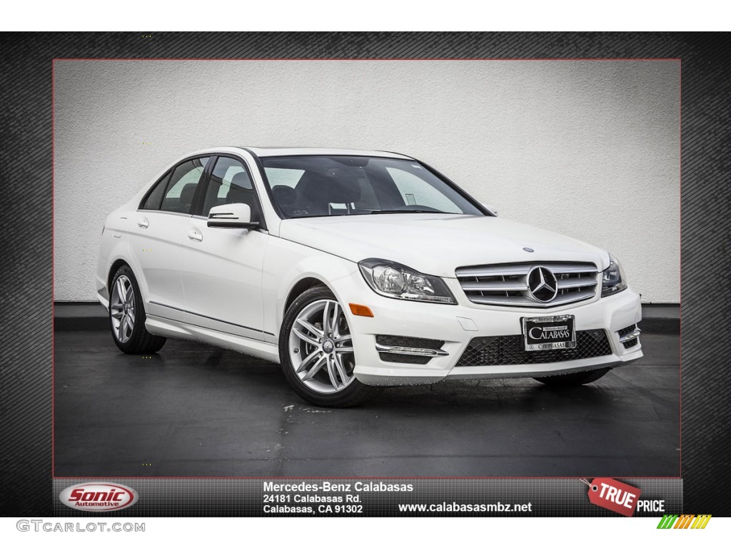 2013 C 250 Sport - Polar White / Black photo #1