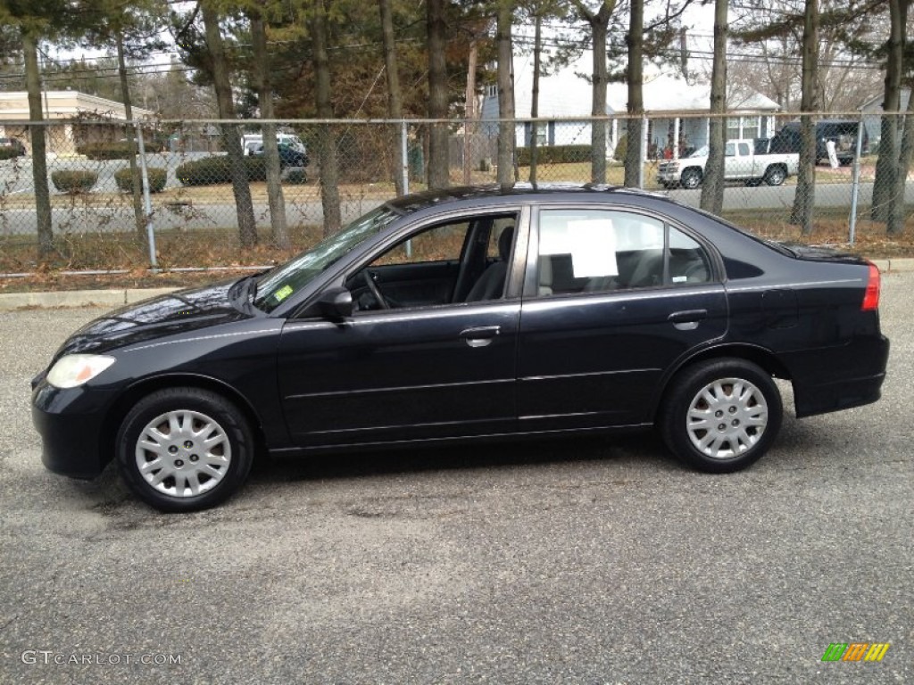 Nighthawk Black Pearl 2005 Honda Civic LX Sedan Exterior Photo #77676720