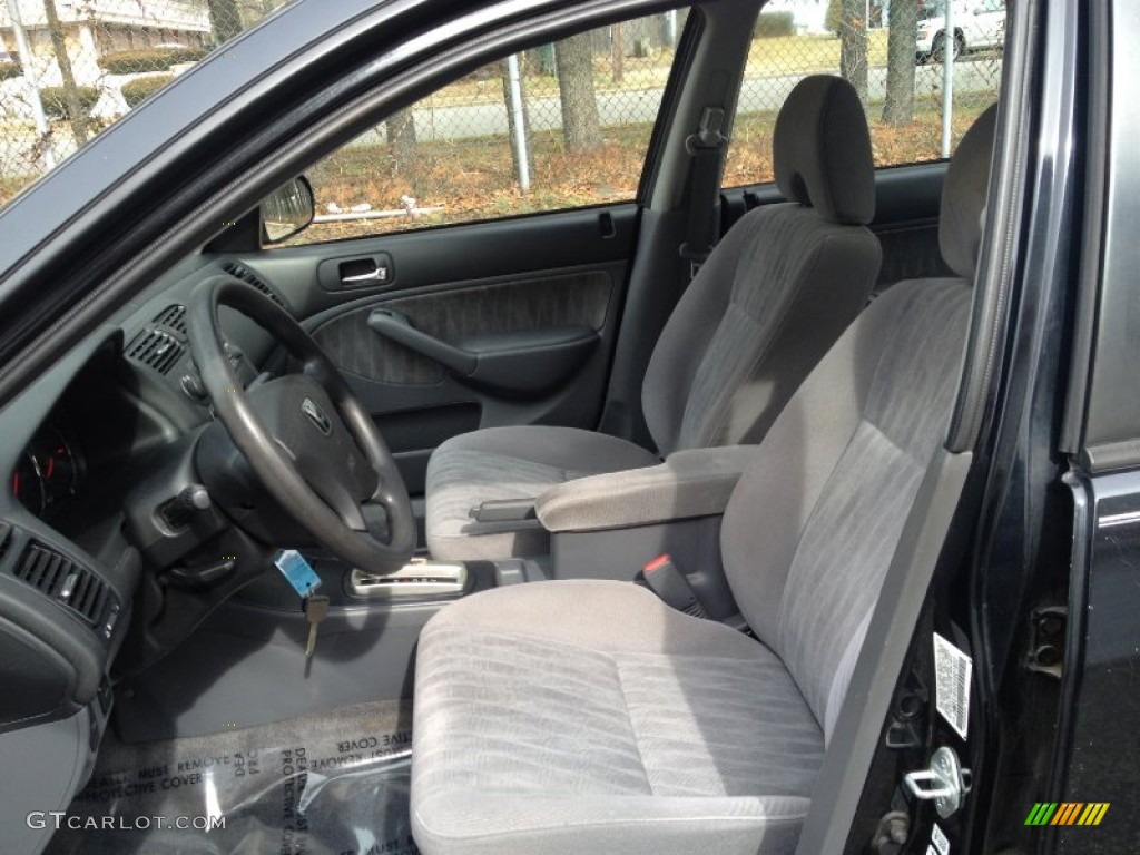 Gray Interior 2005 Honda Civic LX Sedan Photo #77676846