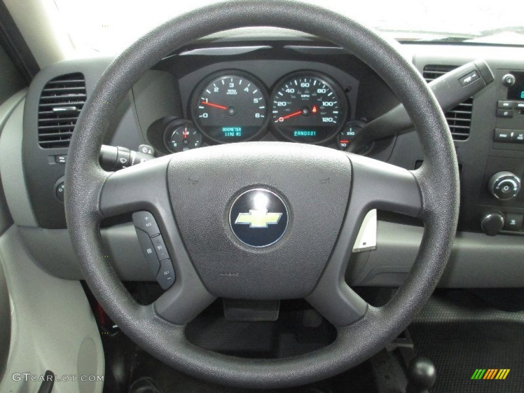 2010 Chevrolet Silverado 1500 Crew Cab 4x4 Dark Titanium Steering Wheel Photo #77677329