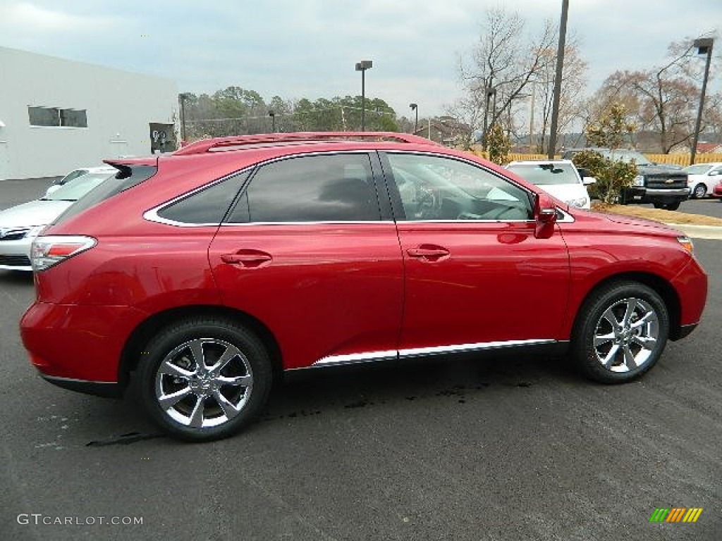 2010 RX 350 - Matador Red Mica / Black/Brown Walnut photo #3