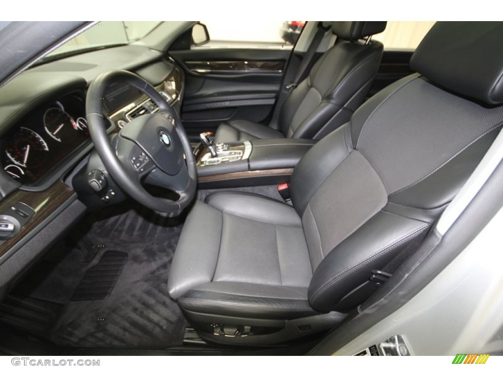 Black Nappa Leather Interior 2010 BMW 7 Series 750Li Sedan Photo #77678061